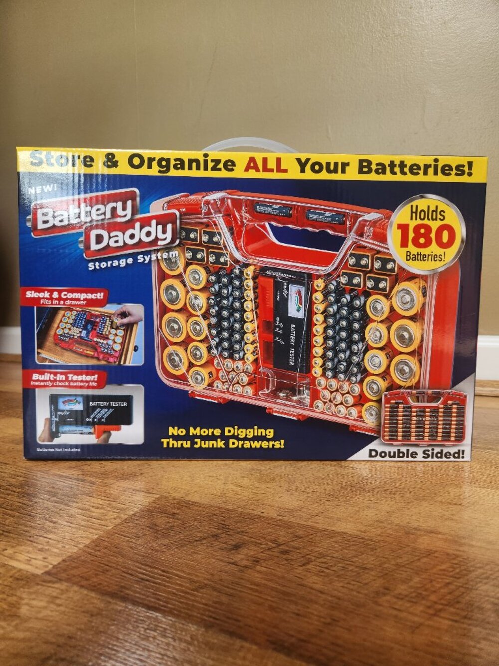 Ontel Red Battery Daddy Storage System